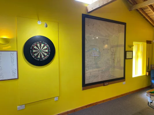old generator station dart board