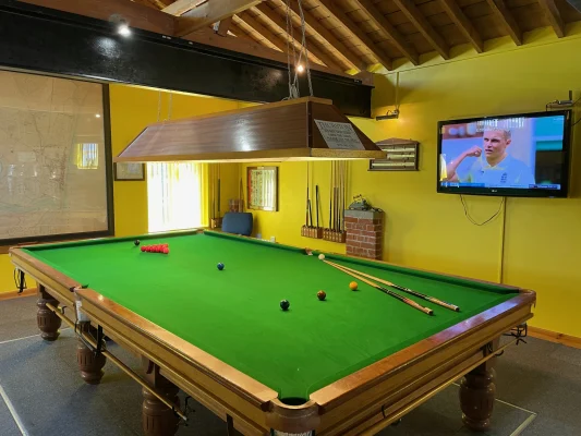 old generator station pool table